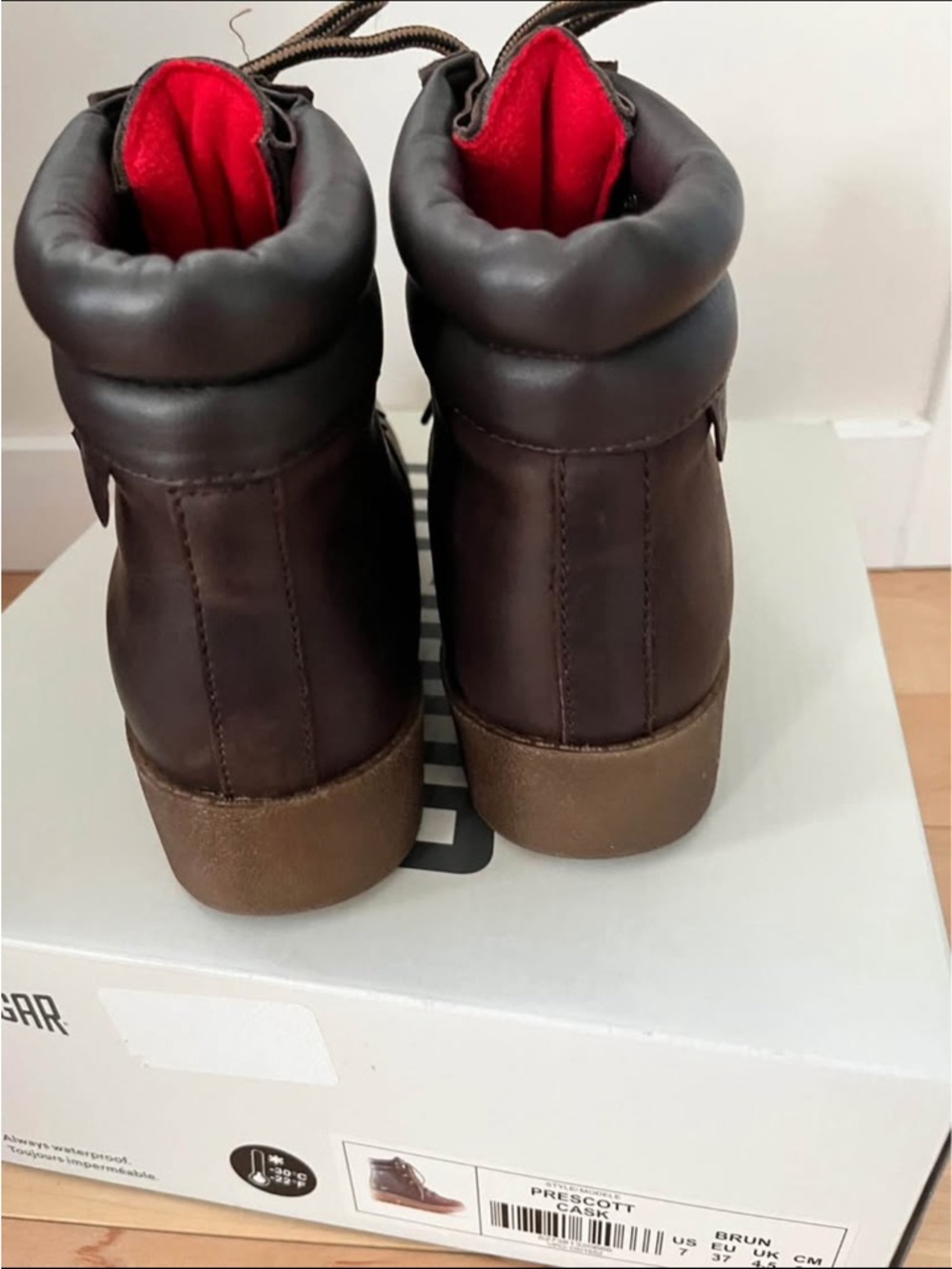 NEW Cougar Prescott Oiled Leather Waterproof Insulated Boots Size 7 - Picture 4 of 6